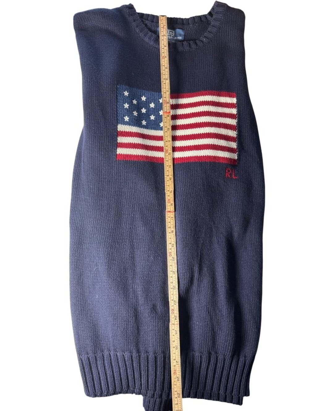 NWT Polo Ralph Lauren Cotton American Flag Regular Fit Crewneck Sweater Sz  XL - Picture 12 of 16
